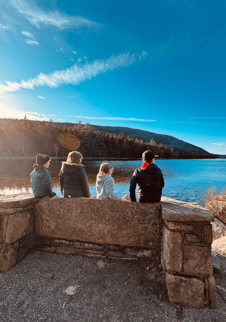 My 4 kids in Acadia National Park in Maine