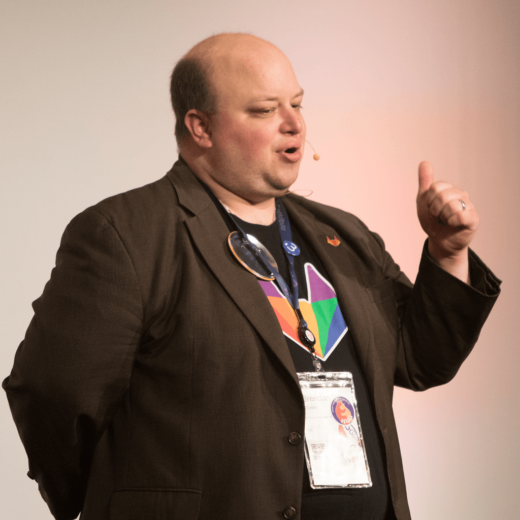 Me speaking at an internal GitLab event - GitLab Commit 2019 in New Orleans